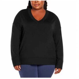 Banana Republic V-Neck Merino Wool Oversized Sweater Black XXL Neutral Minimalis